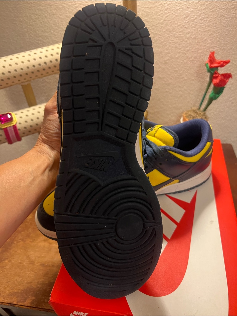 Nike Dunk Retro “Michigan” Varsity Maize/Midnight Navy Men’s 10.5 Authenticated - Picture 11 of 13